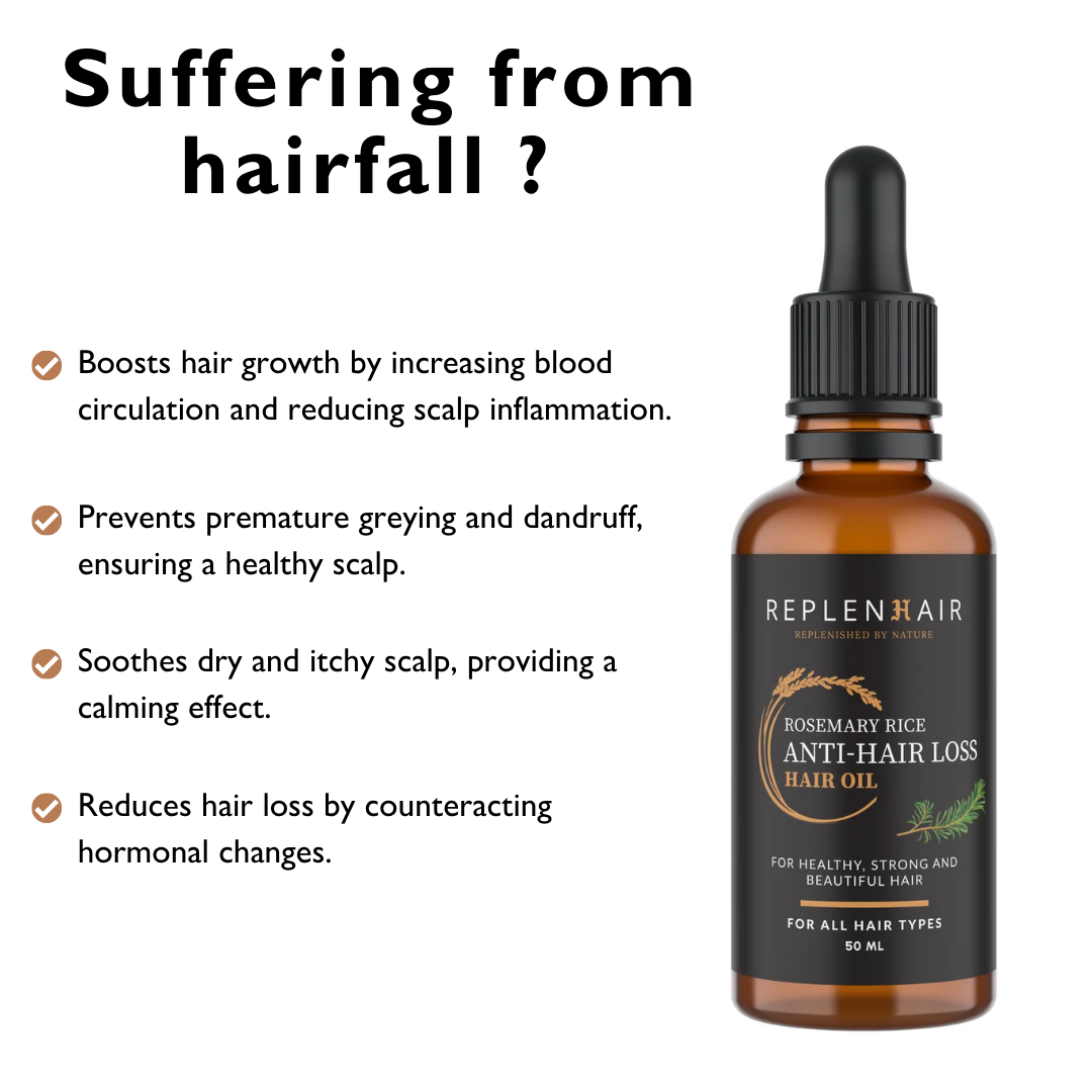 Rosemary Anti-Hair Loss Oil for Hair | Rosemary Oil - Replenhair