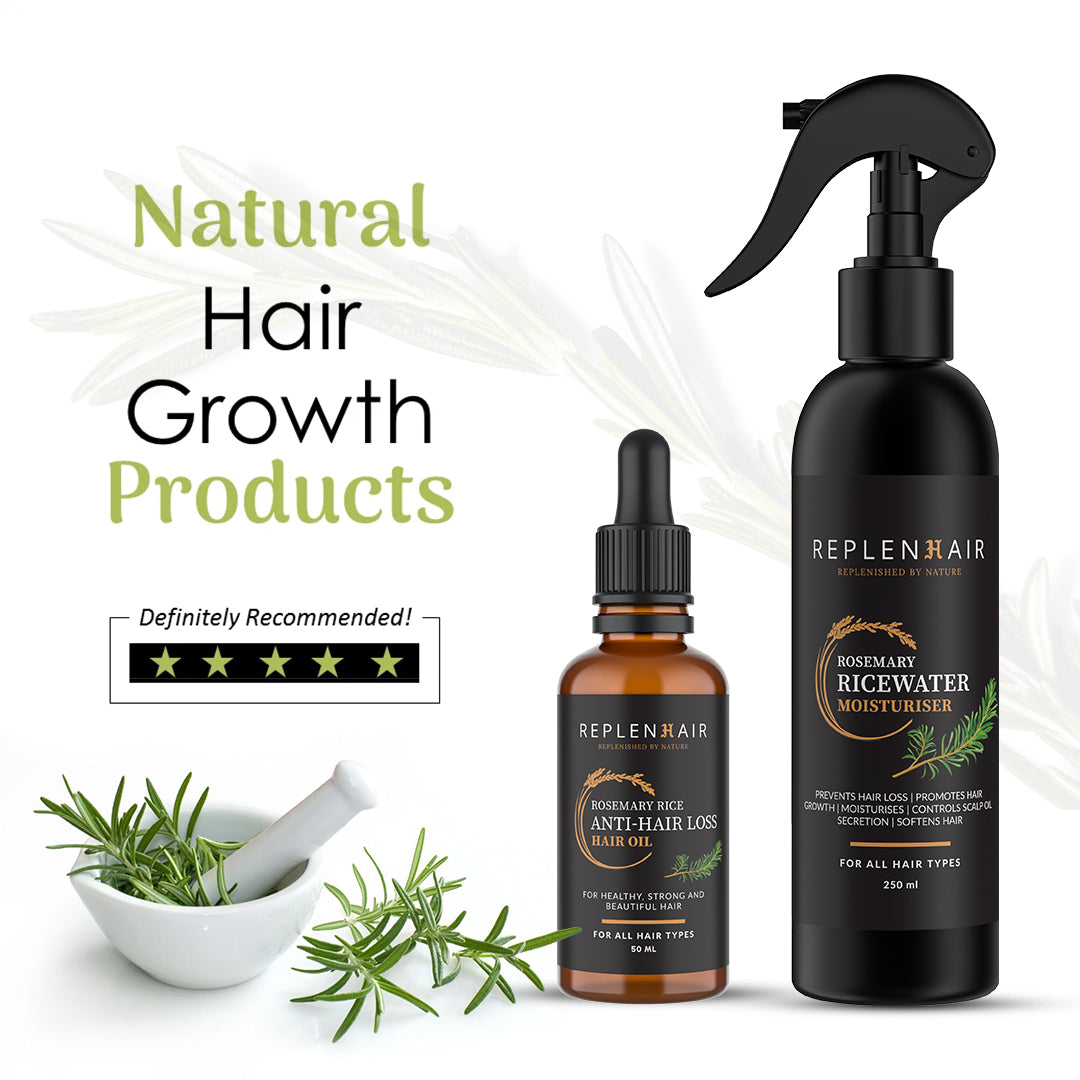 Rosemary Rice Anti-Hair Loss Solution Set | Reduces Hair Loss - Replenhair
