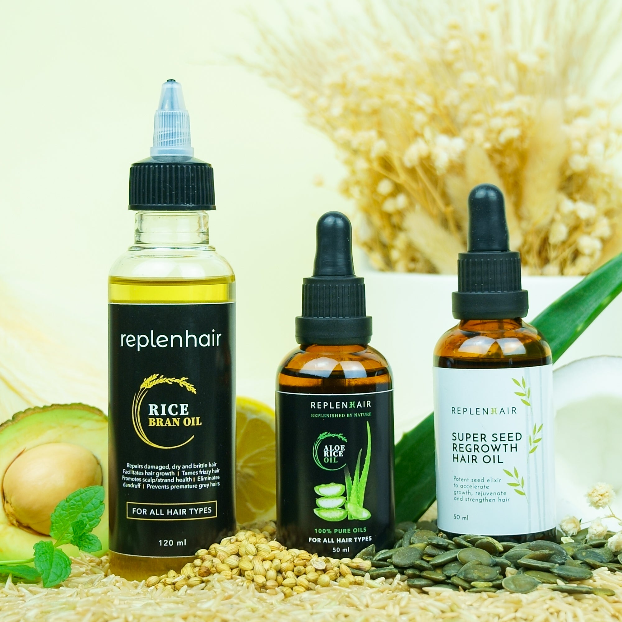 Replenhair Super Growth Hair Oil Trio Combo