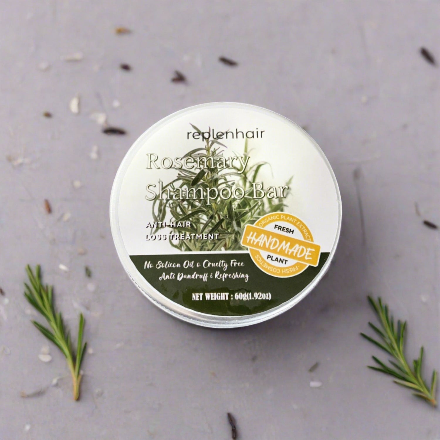 Rosemary Shampoo Bar For Hair Growth 60g - Replenhair