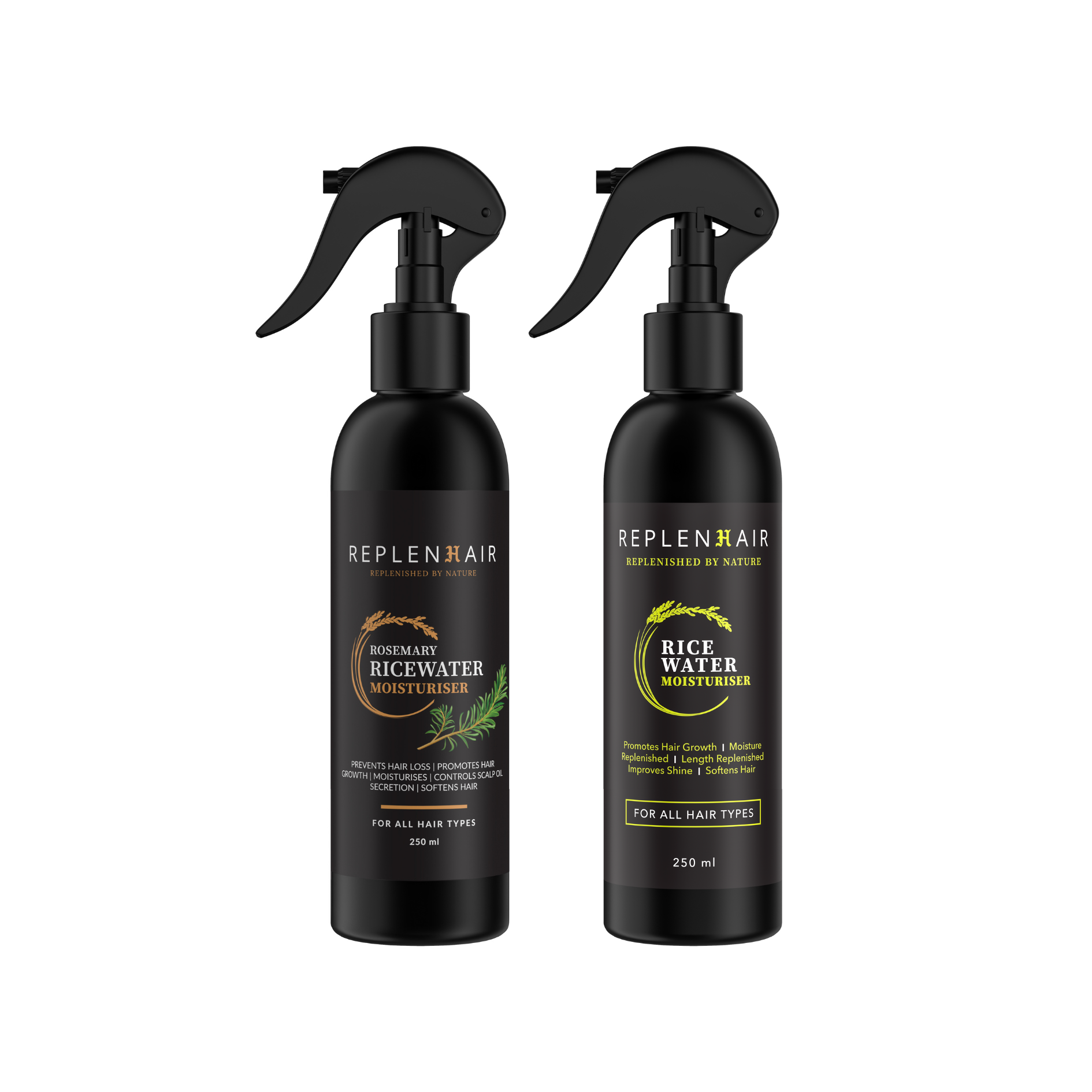 Rosemary Rice & Ricewater Hair Moisturiser Bundle - Replenhair