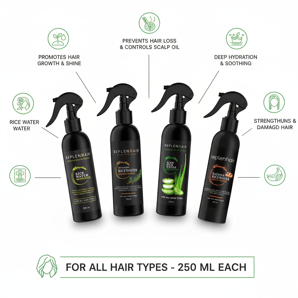 Moisturiser Spray Bundle with benefits on white background