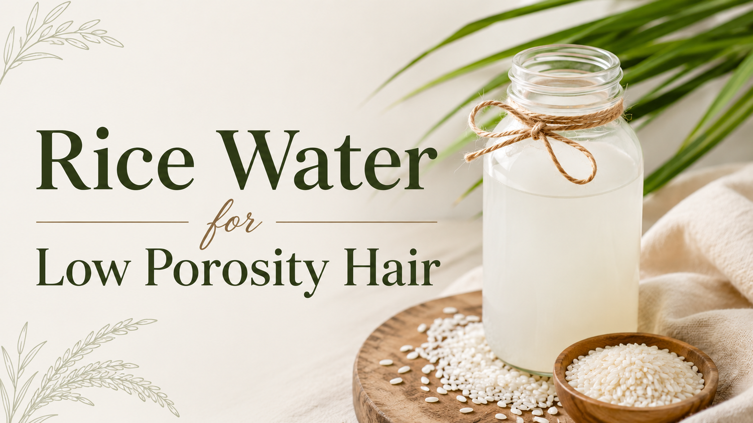 Rice Water for Low Porosity Hair: How to Use It Without Buildup