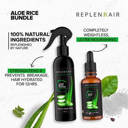 Aloe Rice Water Hair Moisturiser Spray - Replenhair