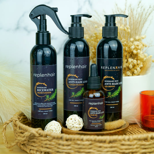 Rosemary Rice Anti-Hair Loss Solution Set | Reduces Hair Loss - Replenhair