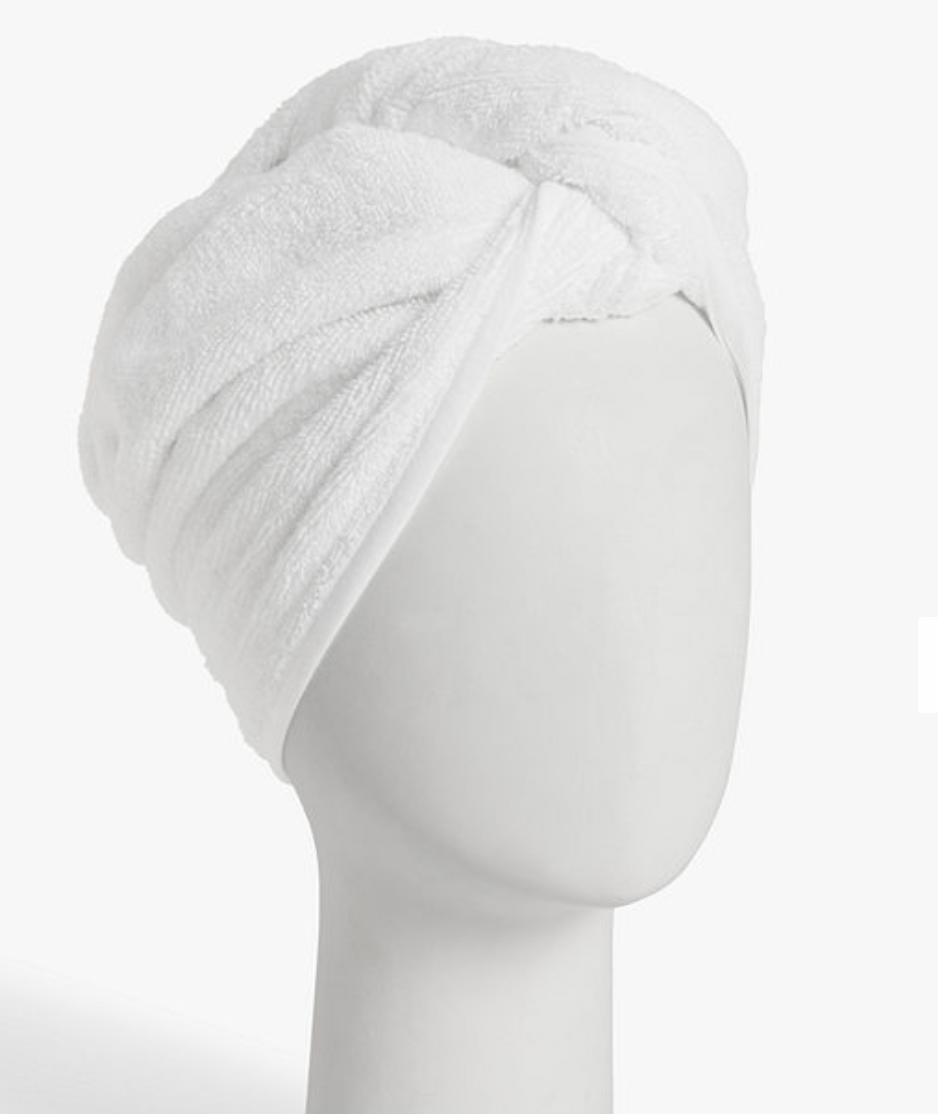 Replenhair 100% White Cotton Hair Towel Wrap