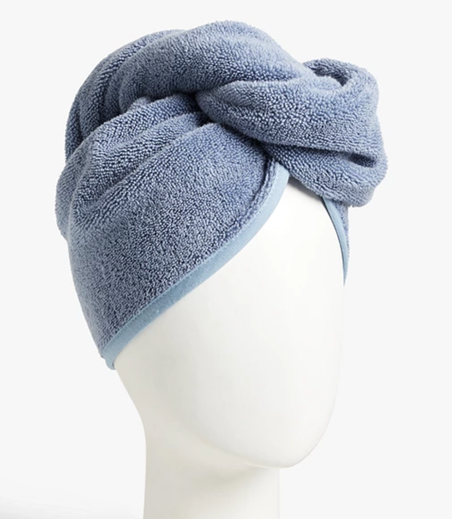Replenhair 100% Blue Cotton Hair Towel Wrap