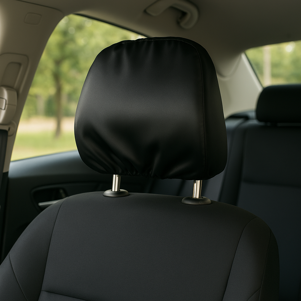 Copri poggiatesta per auto in raso di seta