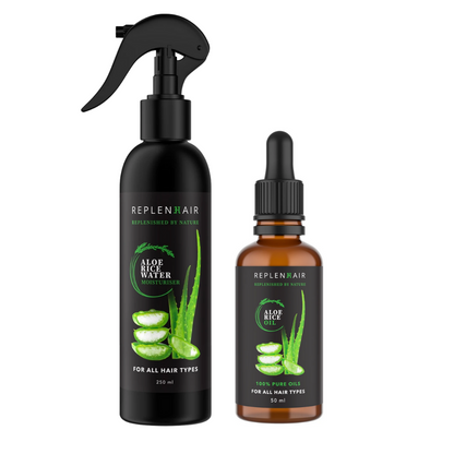 Aloe Vera and Rice Water Spray and Oil Bundle