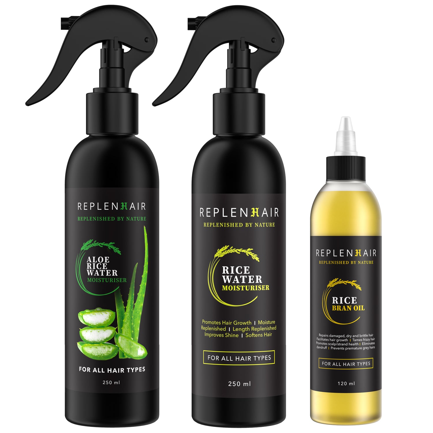Rice Trio Set Including Quality Hair Care Products